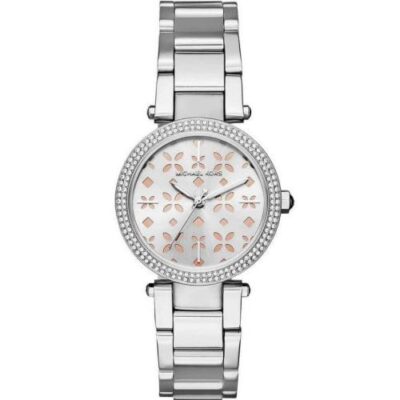 Michael Kors Ladies Mini Parker Silver Crystal Watch - MK6483